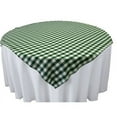thumbnail image 2 of LA Linen Polyester Gingham Checkered 72 by 72-Inch Square Tablecloth, Hunter Green and White, 2 of 7