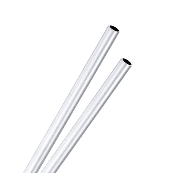 2-Pack 250mm 6063 Aluminum Round Tube, 4mm ID 5mm OD Seamless Aluminum Tubing for DIY Crafting [0.16x0.2x9.8IN]