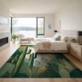 thumbnail image 3 of ODIKA 9'x12' Washable Area Rug Low Pile, Flatwoven, Botanical Monstera Abstract Contemporary Round Forest Sunset for Great Room, Indoor Concept, Large Living, 3 of 7