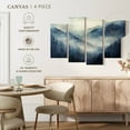 thumbnail image 4 of Elephant Stock Foggy Blue Mountainscape Wall Art - Horizontal Multi Panel Canvas - Living Room Wall Decor - Nature Multi Panel - Blue And Beige Decor - 24" x 14", 4 of 4