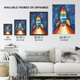 thumbnail image 3 of Artery8 Rainbow Rocket Blast Off Space Painting Colourful Kids Bedroom Unframed Wall Art Print Poster Home Decor Premium, 3 of 3