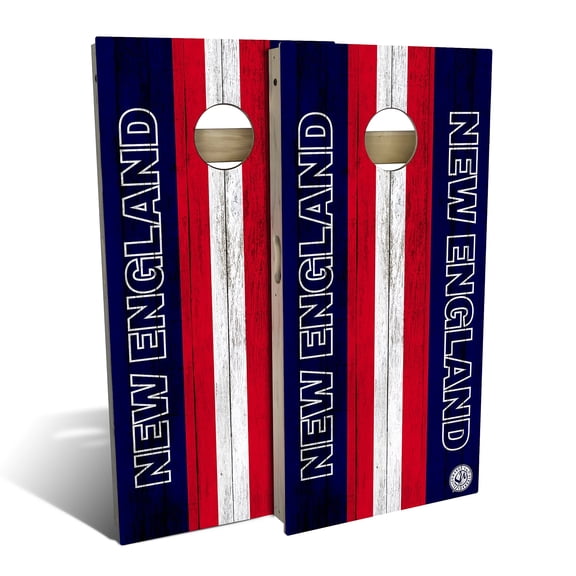 Skip's Garage | New England Football Cornhole Board Set | Includes Boards & Bags | Choose Your Size & Accessories