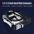 thumbnail image 2 of Boîtier de Disque Dur Interne à Double Fente de 5,25 Pouces 2,5 + 3,5 Pouces Hdd / Ssd Boîtier Conception Sans Outil avec 2 Ports USB3.0 Verrous de Sécurité, 2 of 7