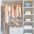 thumbnail image 4 of Yayeee Collapsible Cube Storage Bin with Lid Fabric Closet Decorative Basket with Handles, Floral Fiesta, 4 of 7