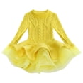thumbnail image 4 of Gibobby Girls Fall Dress Long Sleeve Ruffle Tiered Sparkle Swing Winter Party Dress for Girls,Yellow,18-24 M, 4 of 9