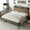 Rustic Brown, variant on Merluxy King Size Bed Frame Industrial Platform Bed with Charging Station, 2-Tier Storage Headboard/ No Box Spring Needed/ Noise-Free/ Rustic Gray