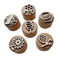 thumbnail image 3 of Sellos de madera redonda de juguetes para aprender, artesanía de arte, sellos de arcilla para tarjetas que hacen bricolaje artesanía de decoraciones Bee Cycle Beehive, 3 of 8