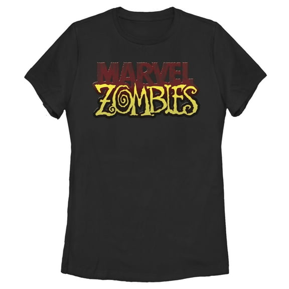 Women's Marvel Zombies Classic Logo  Graphic Tee Black Medium