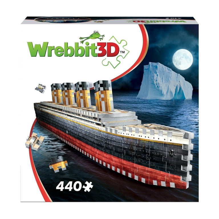 Wrebbit 3D - Titanic 440-Piece 3D Jigsaw Puzzle for Kids and