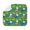 Rooster and Pumpkin, variant on Rooster and Sunflower Green Pattern 1 Pack Kitchen Dish Drying Mat, Ultra Absorbent Microfiber Dish Drainer Mat, 16"x18"