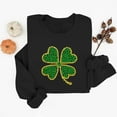 thumbnail image 4 of St Patricks Day Sweatshirt for Women Shamrock Sweater Irish Shirt Clover Print Long Sleeve Top, 4 of 6