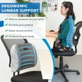 thumbnail image 4 of Mount-It! ErgoActive Lumbar Support Pillow | Adjustable Straps and Washable Cover, Memory Foam, 4 of 11