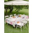 thumbnail image 5 of 60x102 Inch Outdoor Tablecloth with Umbrella Hole Zipper Rectangle Pink Tulip Flower Easter Rectangular Tablecloths Outside Waterproof Pastoral Spring Floral Patio Table Cloth Cover for Picnic Party, 5 of 8