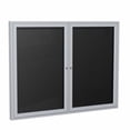thumbnail image 3 of Ghent's Vinyl 48" x 60" 2 Door Enclosed Flannel Letterboard in Black, 3 of 4