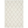 thumbnail image 7 of SAFAVIEH Indie Careen Geometric Polyester Shag Area Rug, Ivory/Mushroom, 8' x 10', 7 of 7
