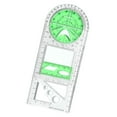 thumbnail image 4 of Graphic Design Tool Mathematics Drawing Ruler Painting Draft Rulers Geometric Drawing Template Measuring Tool for Teachers green and clear, 4 of 10