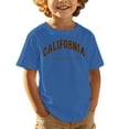 thumbnail image 1 of NINGMENG Chemises & Hauts pour Garçons Tout-Petits Imprimé Lettre Mignon Col Rond Manches Courtes Décontracté Sport Confortable Chandail T-Shirts Extérieur, Bleu, 8-9 Ans, 1 of 4