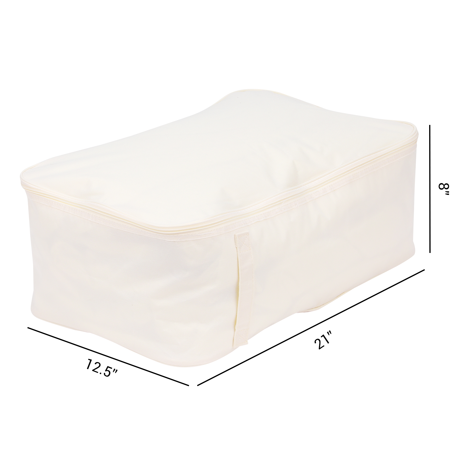 Unique Bargains Clothes Storage Bags for Closet Organizers w Handles Beige 21x12.5x8in