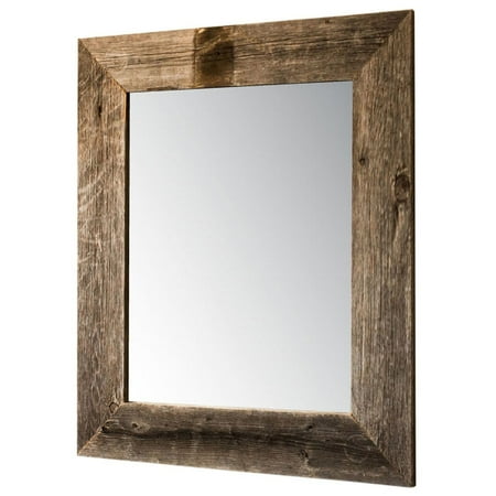 TRINITY - DRAKESTONE | 22x26 Barnwood Mirror | White Wash - White Wash