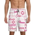 thumbnail image 3 of Lsque Breast Cancer Pink Ribbons Awareness (2) Mens Sleep Pajama Shorts,Short Pajama Pants, Cotton Ultra-Soft Knit-X-Large, 3 of 9