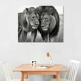 thumbnail image 2 of COMIO Modern Lion Lioness Black and White Pictures Office Bedroom Wall Art Minimalist Animal Couple Artwork Framed Canvas Painting Print for Home Bathroom Kitchen Décor, 2 of 4
