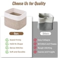 thumbnail image 3 of Natubeau 3 Pack Woven Storage Basket, 9"x9"x7" Cotton Rope Woven Baskets for Organizing, Cube Storage Bins for Shelves, White & Jute, 3 of 10