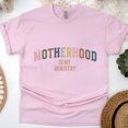 thumbnail image 1 of Motherhood Is My Ministry Christian T-Shirt Inspirational Mom Tee, Light Pink, Size M, 1 of 6