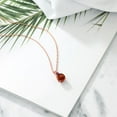 thumbnail image 4 of Gem Stone King 18K Rose Gold Plated Silver Red Garnet and Pink Tourmaline Pendant Necklace for Women (3.75 Cttw, Gemstone January Birthstone, Round 10MM, With 18 inch Chain), 4 of 4