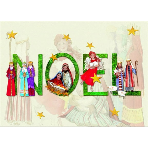 LPG Greetings NOEL: Carolyn Shores Wright Religious Christmas Card (1 card/1 envelope)