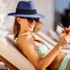 thumbnail image 4 of Sombrero de verano para mujer, protección solar, playa, ala ancha, 4 of 5