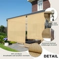 thumbnail image 4 of Jane Stone Outdoor Roller Shade 8'X8' Sesame Exterior Cordless Patio Roll Up Shades for Outside Pergola Porch, Outdoor Blinds for Patio, 4 of 6