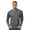 Heather Charcoal, variant on Tultex Men's Poly-Rich Long Sleeve T-Shirt Crewneck Tees (Black, S)