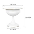 thumbnail image 4 of OUNONA Récipient Décoratif en Fer Fleur Blanc Rond Style Européen 1Ensemble, 4 of 6