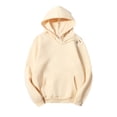 thumbnail image 1 of Jalioing Cotton Sweatshirt for Men Long Sleeve Solid Color Hooded Casual Pullover Loose Basic Drawstring Hoodies, 1 of 6