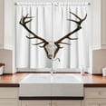 thumbnail image 2 of Ambesonne Antlers Kitchen Curtains, Deer Stag Bones Mounted, 55"x39", Brown and Pale Grey, 2 of 3