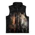 thumbnail image 4 of Uorisanigo Unisex Kids Fleece Vest Puffy Sleeveless Zip Front Jacket with Pockets Warm Western Horse Print Outwear Girls Boys Zippered Vest for Fall & Winter 2-12 Years, 4 of 7