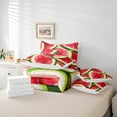 thumbnail image 4 of Erosebridal Watermelon Print Bedding Sets Full Size, 3D Fruit Theme Comforter Sets with Sheets, Reversible 7pcs, 4 of 5