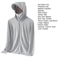 thumbnail image 7 of Mdesiwst Men Women Sun Protection Clothing Hooded Extended Brim Long Sleeve Sun Protection Coat Solid Color Zipper Placket Sun Protection Coat, 7 of 7