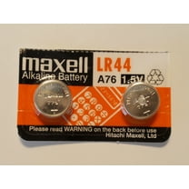 Maxell Batteries LR44 (A76, AG13) Alkaline Button Size Battery (Pack of 2)