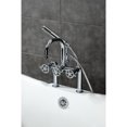 thumbnail image 2 of Kingston Brass AE8401CG Fuller 7" Center Deck-Mount Clawfoot Tub Faucet with Hand Shower, Polished Chrome, 2 of 6
