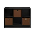 thumbnail image 4 of Furinno 99940AM-MBR Basic 3 x 2 in. Bookcase Storage with & Bins, Americano & Medium Brown, 4 of 5