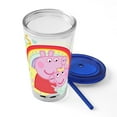 thumbnail image 5 of CafePress - Peppa Pig: Sisters - 16 Ounce Classic Clear Insulated Double Wall Tumbler Cup with Lid Straw , Reusable, 5 of 5