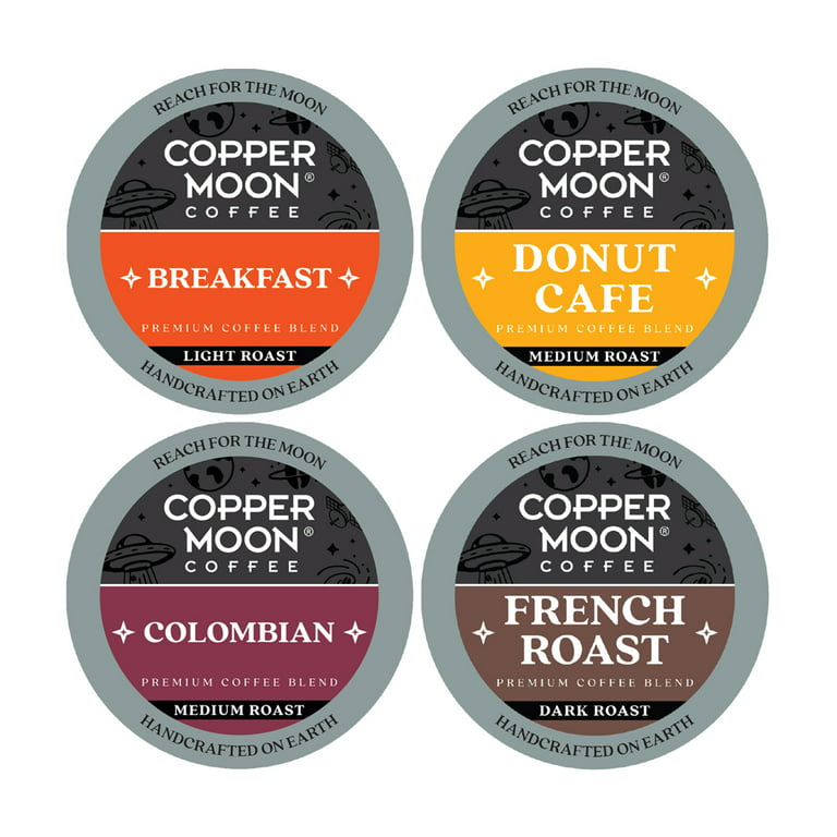  Copper Moon Single Serve Coffee Pods For Keurig K-Cup Brewers,  Light Medium & Dark Roast, Variety Pack, 80 Count : Grocery & Gourmet Food