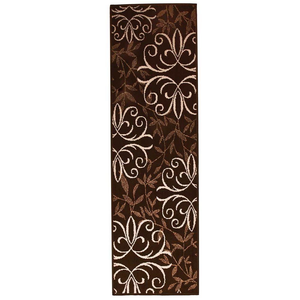 Better Homes & Gardens Iron Fleur Area Rug, Brown, 1'11" x 9'8" - image 3 of 9