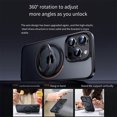 thumbnail image 2 of Decase for iPhone 16 Pro Max Case, Compatible with Mag-safe with 360° Rotatable Ring Stand, Magnetic Ring Holder, Military Grade Shockproof Translucent Back Slim Phone Case,Clear, 2 of 11