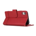 thumbnail image 4 of Allytechgroup Wallet Case for Apple iPhone X/ iPhone XS with Crossbody Strap Hand Wrist, Makeup Mirror Cards Slots Cash Pocket RFID Blocking Flip Stand Slim Case Cover for iPhone X/ iPhone XS, Red, 4 of 7