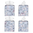 thumbnail image 2 of Goofa Blue Butterfly Tissue Box Cover PVC Leather Tissue Holder Square Facial Tissue Case Facial Paper Organizer Dispenser for Bathroom, Vanity Countertop, 2 of 8