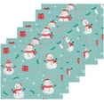 thumbnail image 3 of SKYSONIC Christmas Snowman Washcloths Set of 6, Highly Absorbent Soft Cotton Fingertip Towels for Bathroom, Kitchen, Gym, Spa, Home Decor, 12 x 12 Inch, 3 of 7