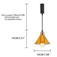thumbnail image 2 of KAYYELAMP 3-Pack Vintage Style Dimmable Track Hanging Light H-Type 3.9ft Adjustable Cord Gold Metal Pendant For Office Kitchen Restaurant, 2 of 7