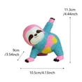 thumbnail image 3 of Colorful Yoga Sloth Statue Outdoor Courtyard Garden Resin Animal Home, 3 of 8